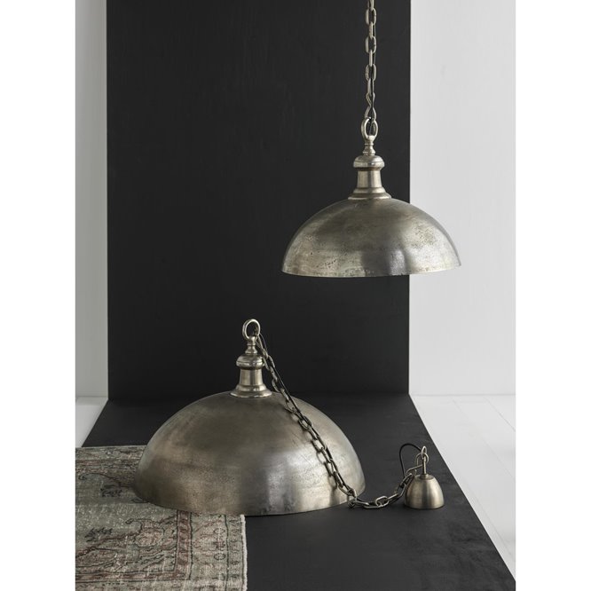 Duże lampy industrialne Liverpool srebrne PR Home
